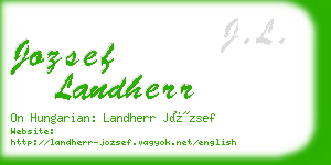 jozsef landherr business card